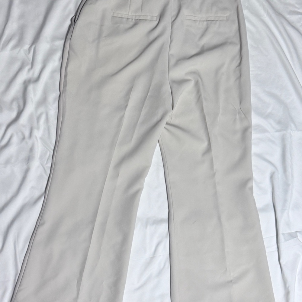 Express Cream Wide Leg Pants - Picture 2 of 3